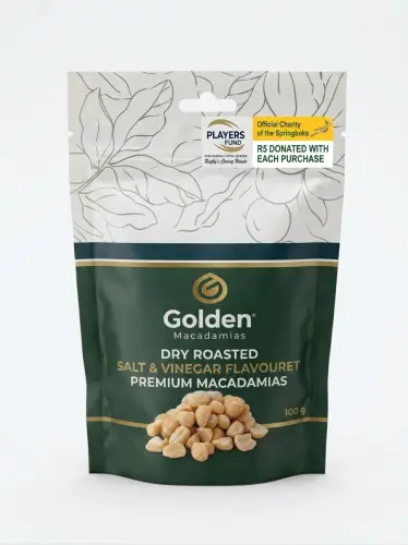Salt & Vinegar Premium Macadamia Nuts 100g